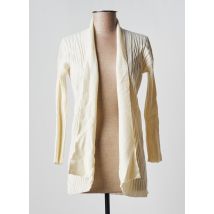 MARIA BELLENTANI - Gilet manches longues beige en laine pour femme - Taille 38 - Modz