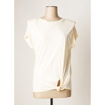 YAYA - T-shirt beige en modal pour femme - Taille 36 - Modz