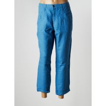 BRAX - Pantalon 7/8 bleu en lin pour femme - Taille 44 - Modz