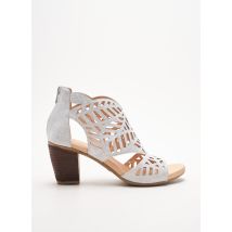 FUGITIVE BY FRANCESCO ROSSI - Sandales/Nu pieds gris en cuir pour femme - Taille 36 - Modz