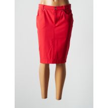 FABER - Jupe mi-longue rouge en coton pour femme - Taille 40 - Modz