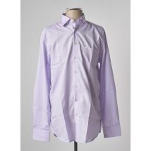 SEIDEN STICKER - Chemise manches longues violet en coton pour homme - Taille M - Modz