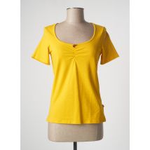 BLUTSGESCHWISTER - T-shirt jaune en coton pour femme - Taille 36 - Modz