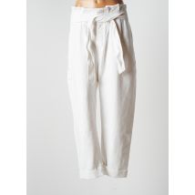 LAURENCE BRAS - Pantalon droit blanc en coton pour femme - Taille 38 - Modz