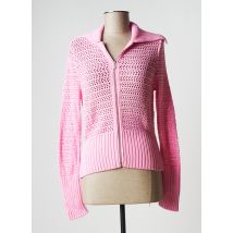 STEFAN GREEN - Gilet manches longues rose en viscose pour femme - Taille 36 - Modz