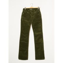 TEENFLO - Pantalon droit vert en coton pour femme - Taille W28 - Modz