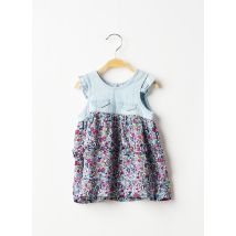 WEEK END A LA MER - Robe mi-longue bleu en coton pour fille - Taille 12 M - Modz