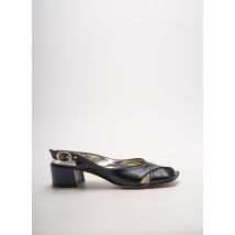 FRU.IT - Sandales/Nu pieds noir en cuir pour femme - Taille 39 - Modz