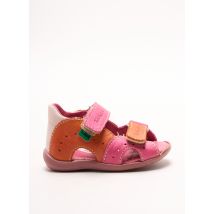 KICKERS - Sandales/Nu pieds rose en cuir pour fille - Taille 20 - Modz