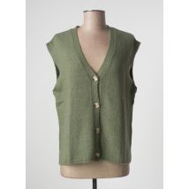 YERSE - Gilet sans manche vert en acrylique pour femme - Taille 36 - Modz