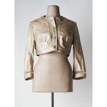 EDAS - Veste simili cuir beige en viscose pour femme - Taille 46 - Modz