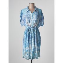 VANIA - Robe mi-longue bleu en viscose pour femme - Taille 42 - Modz