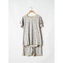 HAJO - Pyjashort gris en coton pour femme - Taille 46 - Modz