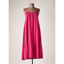 BA&SH - Robe mi-longue rose en coton pour femme - Taille 38 - Modz