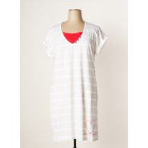 ROSE POMME - Chemise de nuit blanc en coton pour femme - Taille 46 - Modz