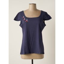 PAUL BRIAL - T-shirt bleu en coton pour femme - Taille 44 - Modz