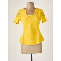 MALOKA - Top jaune en lin pour femme - Taille 34 - Modz