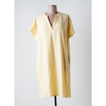 B.YOUNG - Robe mi-longue jaune en lin pour femme - Taille 40 - Modz