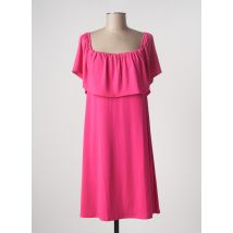 LOSAN - Robe mi-longue rose en polyester pour femme - Taille 44 - Modz