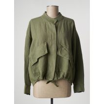 PAKO LITTO - Veste casual vert en lin pour femme - Taille 38 - Modz