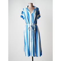 COMPAÑIA FANTASTICA - Robe mi-longue bleu en viscose pour femme - Taille 40 - Modz