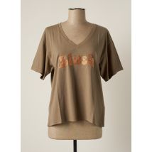 SUMMUM - T-shirt marron en coton pour femme - Taille 36 - Modz