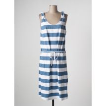 C'EST BEAU LA VIE - Robe mi-longue bleu en coton pour femme - Taille 42 - Modz