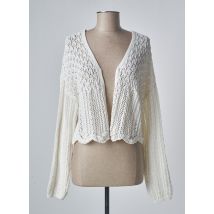 ONLY - Gilet manches longues blanc en coton pour femme - Taille 40 - Modz