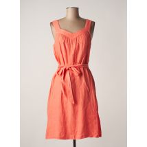 SIGNE NATURE - Robe mi-longue orange en lin pour femme - Taille 38 - Modz