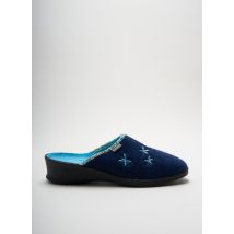 FARGEOT - Chaussons/Pantoufles bleu en textile pour femme - Taille 39 - Modz