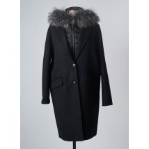 INTUITION - Manteau long noir en laine pour femme - Taille 44 - Modz