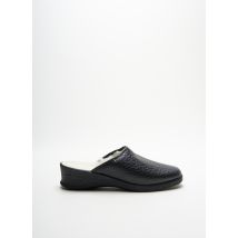FARGEOT - Chaussons/Pantoufles noir en cuir pour femme - Taille 38 - Modz