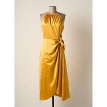 LAAGAM - Robe mi-longue jaune en polyester pour femme - Taille 40 - Modz