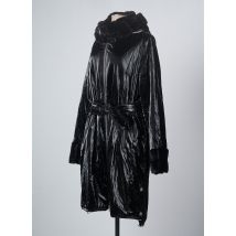 ELEONORA AMADEI - Manteau long noir en polyurethane pour femme - Taille 42 - Modz