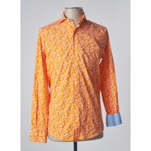RECYCLED ART WORLD - Chemise manches longues orange en coton pour homme - Taille S - Modz