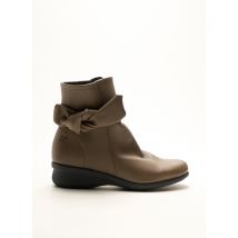 HIRICA - Bottines/Boots marron en cuir pour femme - Taille 35 - Modz