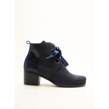 HIRICA - Bottines/Boots bleu en cuir pour femme - Taille 35 - Modz