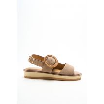 SCHMOOVE - Sandales/Nu pieds beige en cuir pour femme - Taille 36 - Modz