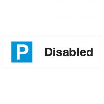 Disabled Parking Sign Rigid 1.2mm Poly 200mm x 600mm