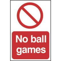 No Ball Games Sign - PYC (200 x 300mm)