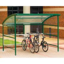 Premier Cycle Shelters Poly Roof with Metal Perf Sides