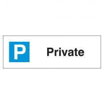 Private Parking Sign Rigid 1.2mm Poly 200mm x 600mm
