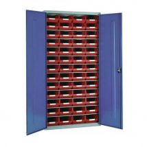 Steel Cabinet with 52 TC4 Blue plastic containers 2000 x 1015 x 430