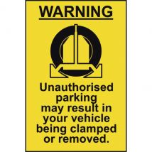 Clamping Warning Sign - Self Adhesive Sticky Sign (400 x 600mm)