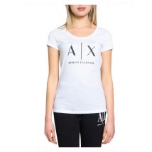Armani Exchange Damen Basic T-Shirt Weiß Frühjahr/Sommer 100, Größe XL