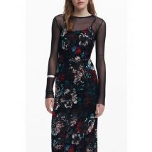 Desigual Damen KLEID Schwarz 25WWVK11_NE2000, Größe L