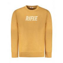 RIFLE Sweatshirt Herren Reißverschluss Braun, Größe 3XL