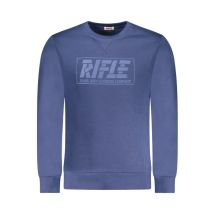 RIFLE Herren Sweatshirt Blau mit Reißverschluss, Größe M
