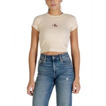 Calvin Klein Jeans Damen T-Shirt Beige 497830, Größe XS