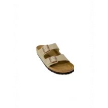 Birkenstock Classic Leder Pantoletten Beige Herren, Größe 42